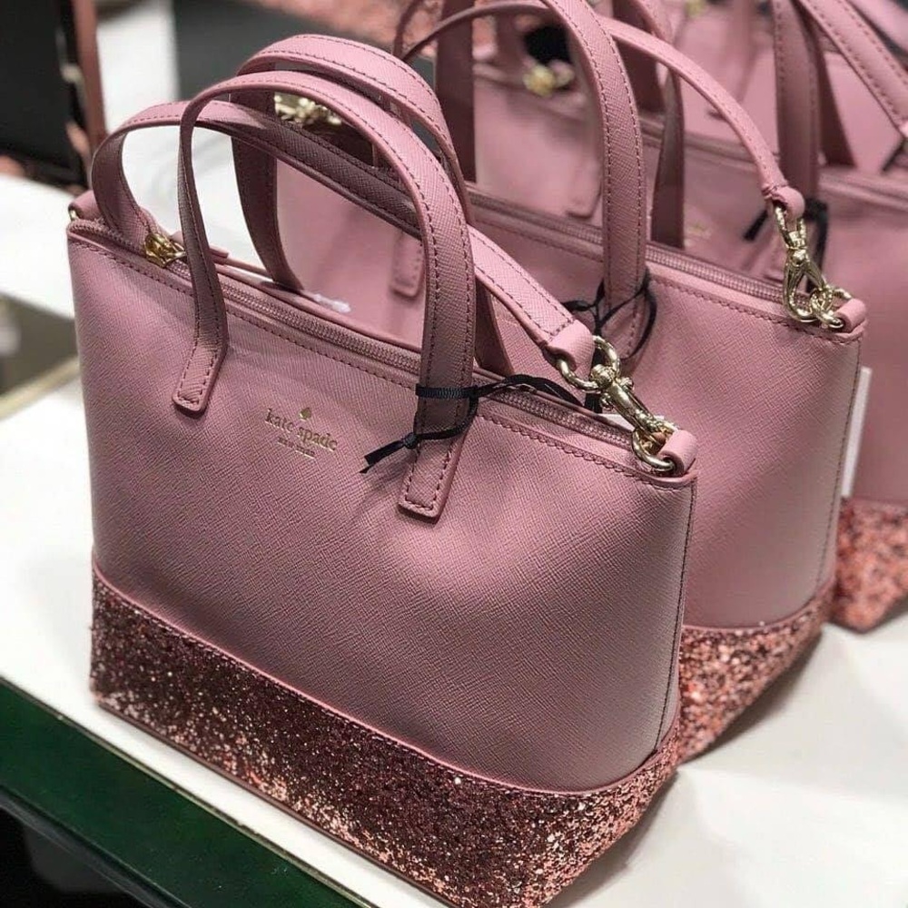 kate spade Pink Glitter Leather Top-Handle Satchel